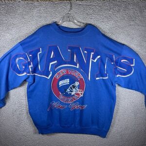 Vintage 90s New York Giants Football Spell Out Crew Neck Pullover Sweatshirt XL